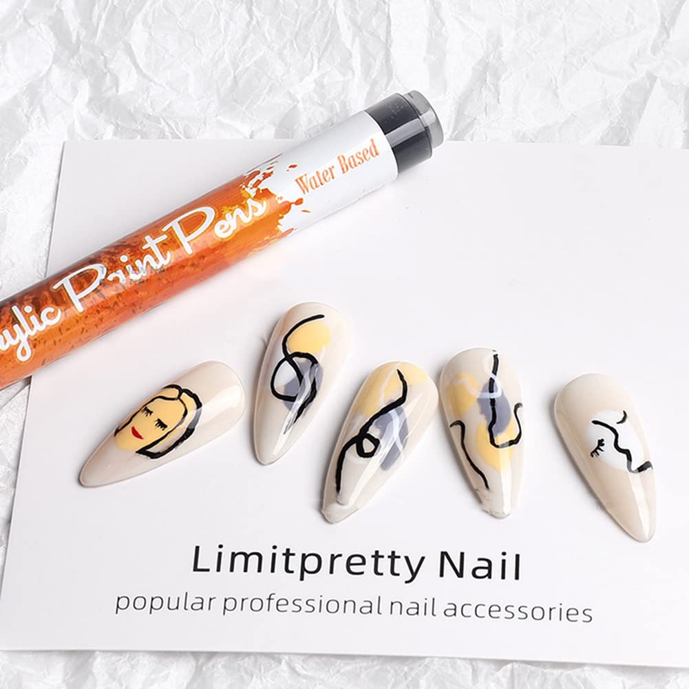 Nail Art Pen Graffiti Stift – Schnell Trocknende Acrylfarbe Für Nageldesign, In 4 Farben