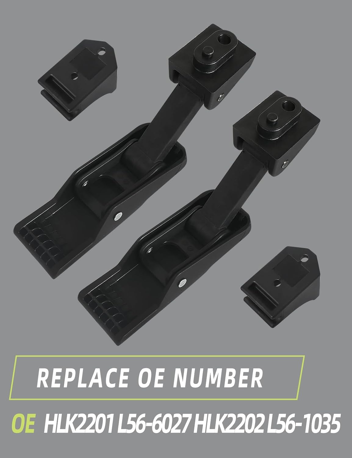 Hood Latch with Catch Bracket 2PCS Compatible with Kenworth T680 2013-2024 Accessories Parts Replaces HLK2201 L56-6027 HLK2202 L56-1035