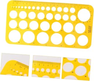ARTIBETTER Circle Drawing Template Ruler Plastic Draft Tool for Accurate Geometric Measurements for School Office and Architecture Projects Orange