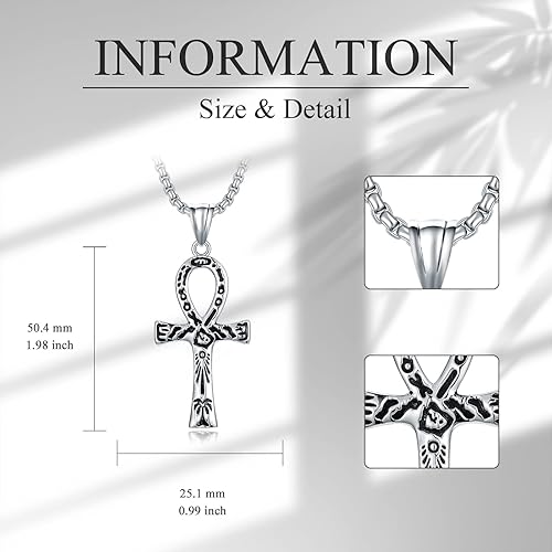 Miniatura 2 de Regalos de Navidad de acero inoxidable Crucifijo Crucifijo colgante collar para hombres, religioso Jesús católico, joyería católica, regalos de