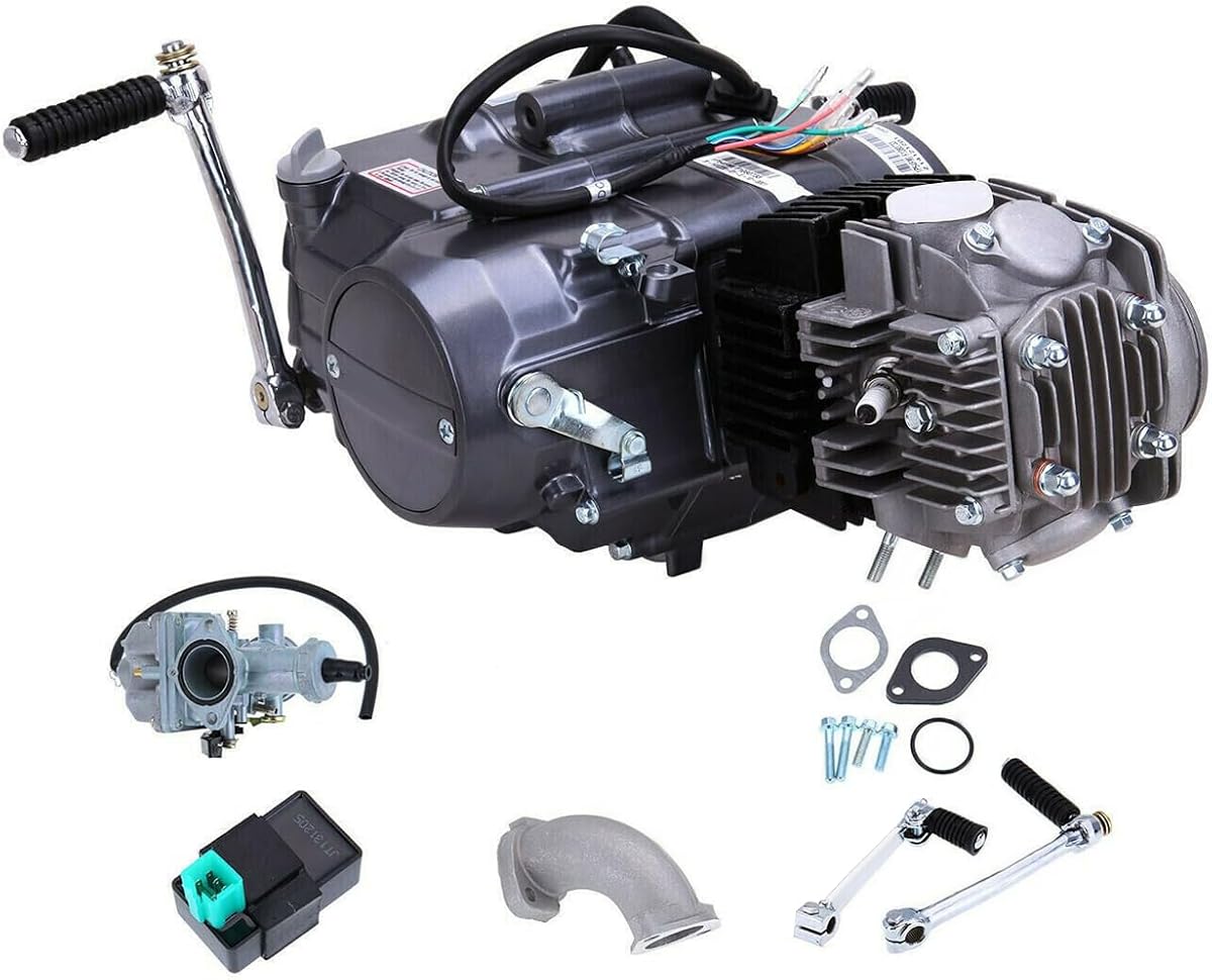125CC Engine Motor Kit, 4-Stroke Motor Single Cylinder with Air-Cooled & Manual Clutch, Engine Motor for Honda CRF50 XR50 CRF70 Z50R QR50 & Dirt Pit Bike