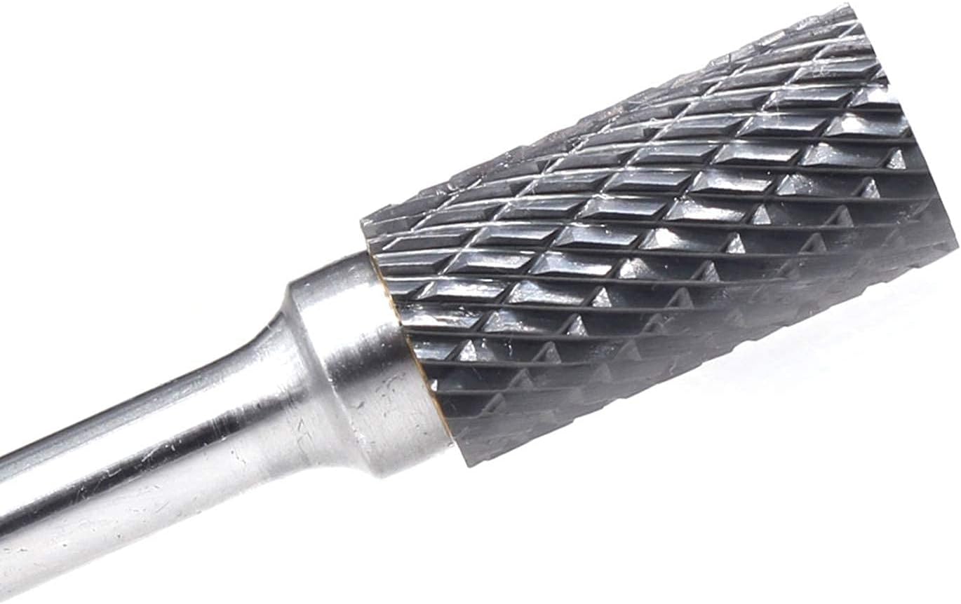 SA-5 Tungsten Carbide Burr Cylinder Shape Double Cut Rotary Burr File(1/2” cutter Dia X 1”Cutter Length) with 1/4'' Shank dia,Pack of 1