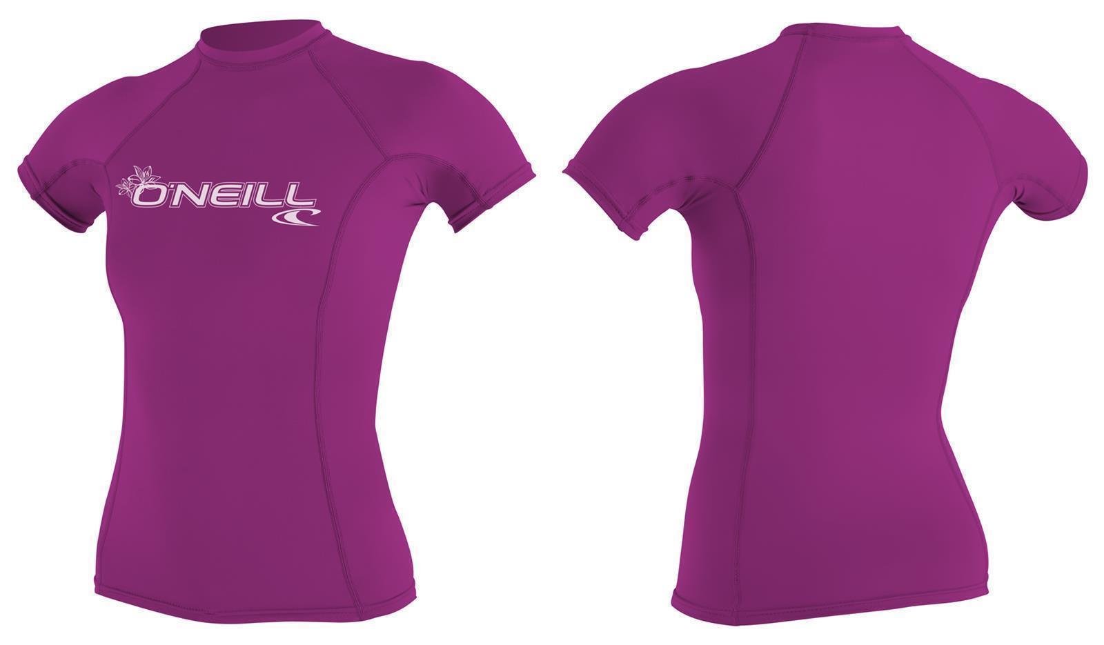 Oneill Wetsuits O'Neill - Camiseta de Neopreno para Mujer con protección UV, Manga Corta, Cuello Redondo