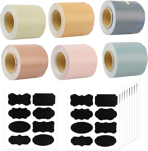 6 rollos de bordes de aula para tablón de anuncios con 10 hojas de etiquetas de pizarra, bordes de tablón de anuncios para tablón de anuncios,