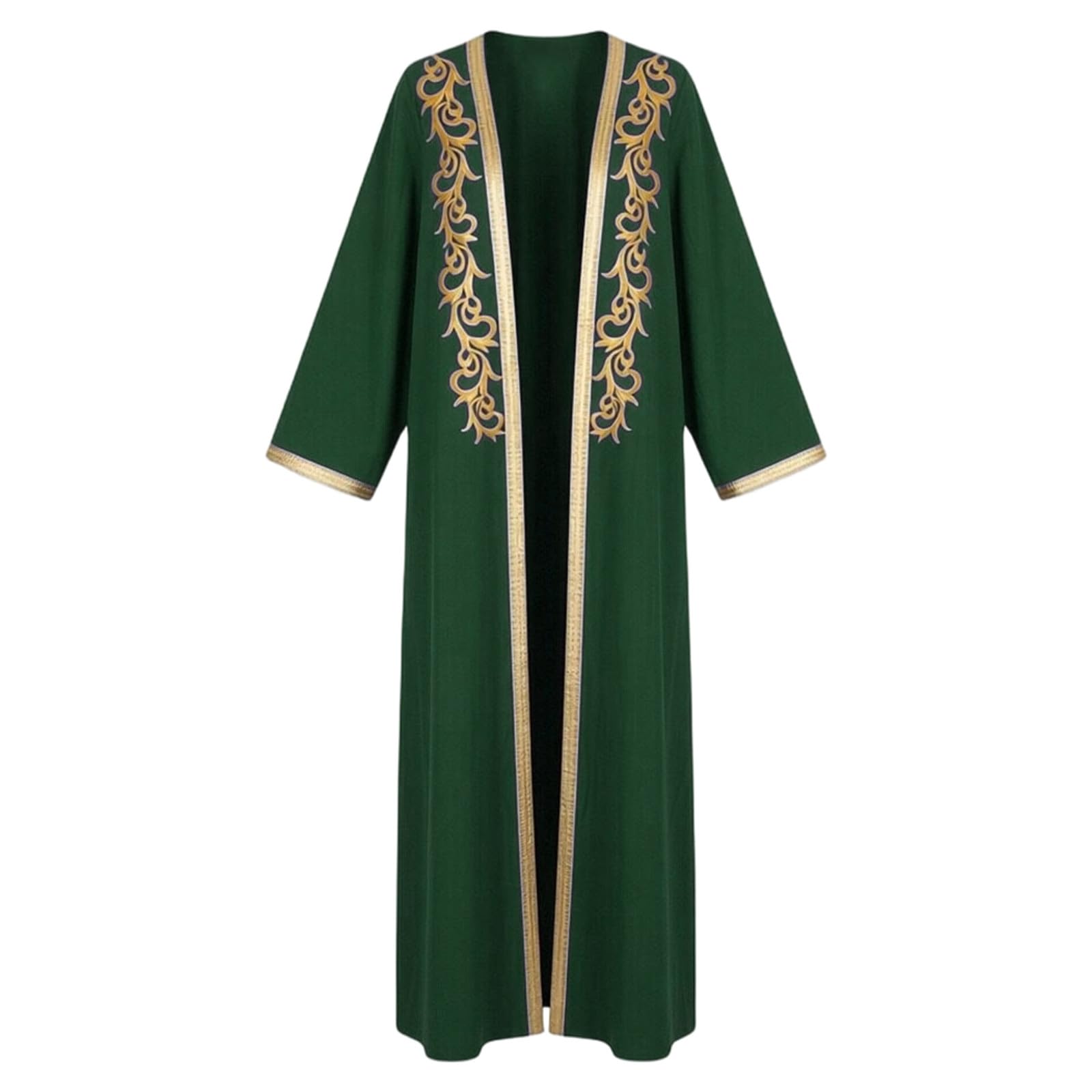 Generisch Élégante robe musulmane Abaya avec robe brodée à manches longues et sous-robe.