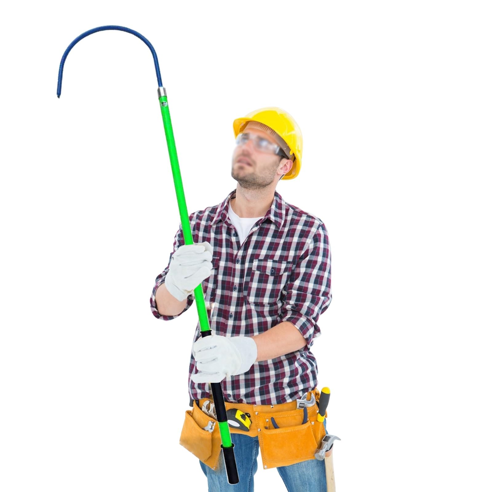 HYQOUKLR Telescopic Insulated Rescue Hook, Fiberglass Insulated Electric Safety Rescue Hook Detachable Multicolor Multiple Sizes(Green,1m/39.4in/3.3ft)