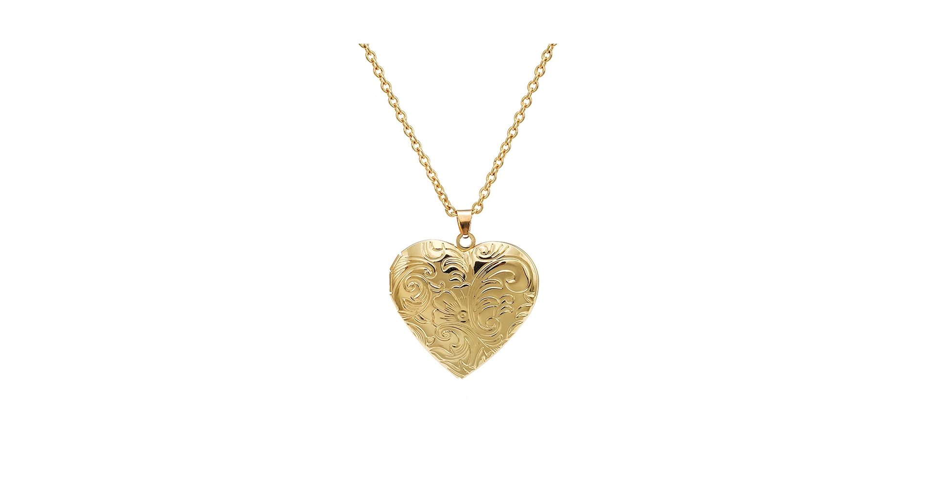 Amazon.com: Vintage Engraved Flower Empaistic Photo Locket