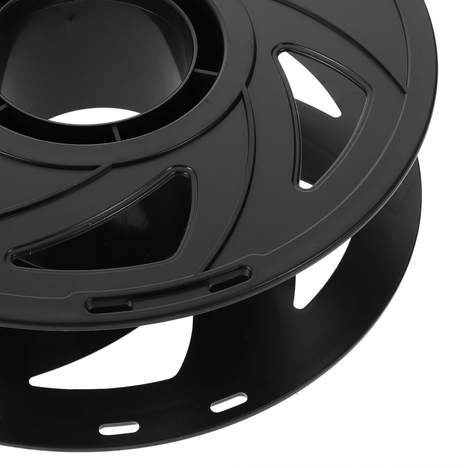 Carrete de Filamento Reutilizable para Impresora 3d de Abs Negro, Soporte de Almacenamiento Diseño de Flujo de Aire Óptimo, Paquete de 6 Unidades para Filamentos Pla y Petg