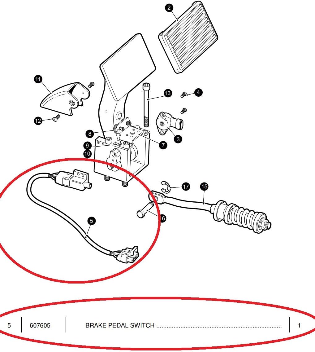 A.A Accelerator and Brake Pedal Switch for EZGO RXV Golf Cart 607605, 610668, 606711