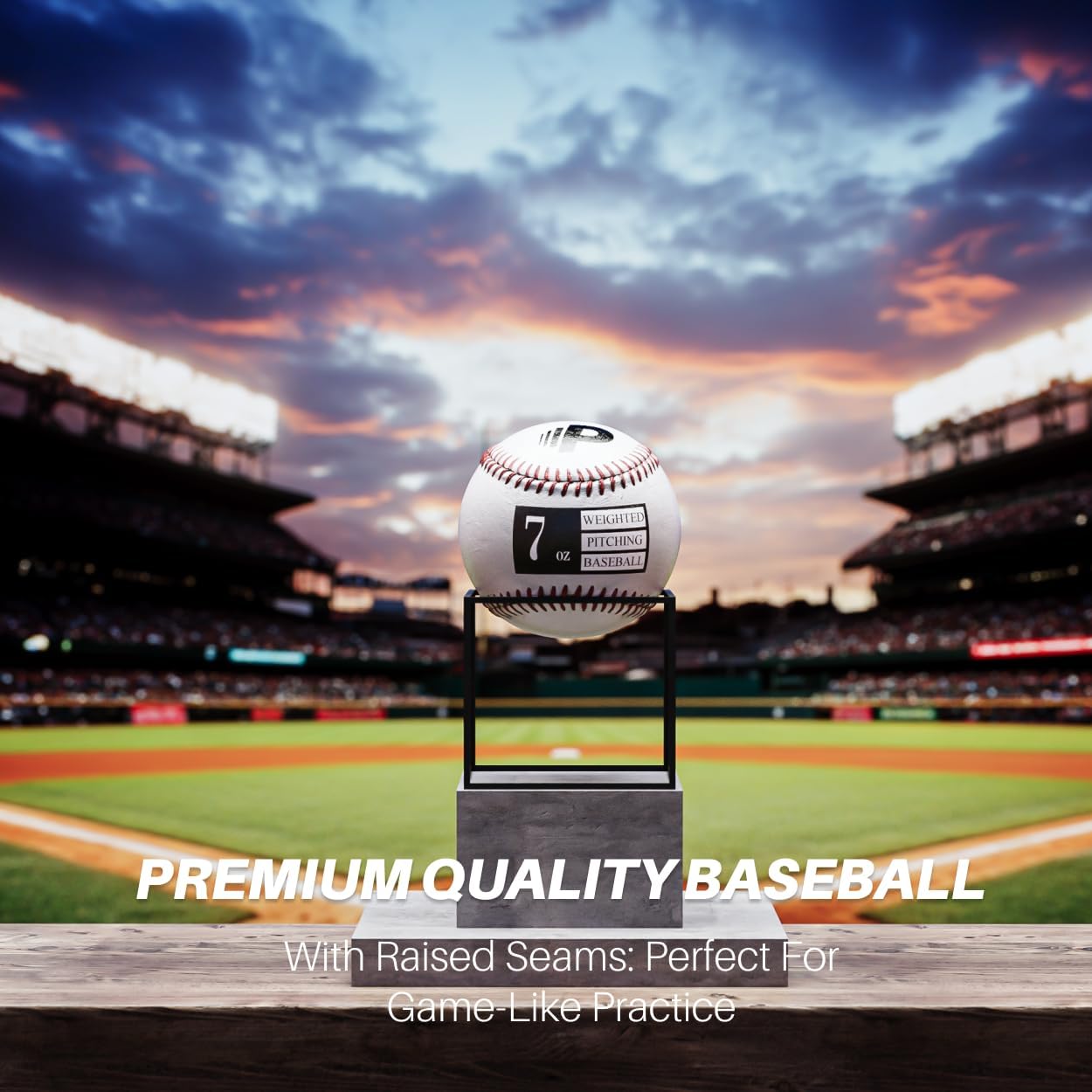 Premier Pitching Leather Weighted Baseball for Pitch Training | Leather weighted baseball for catch play, throwing mechanics, arm care, and velocity training