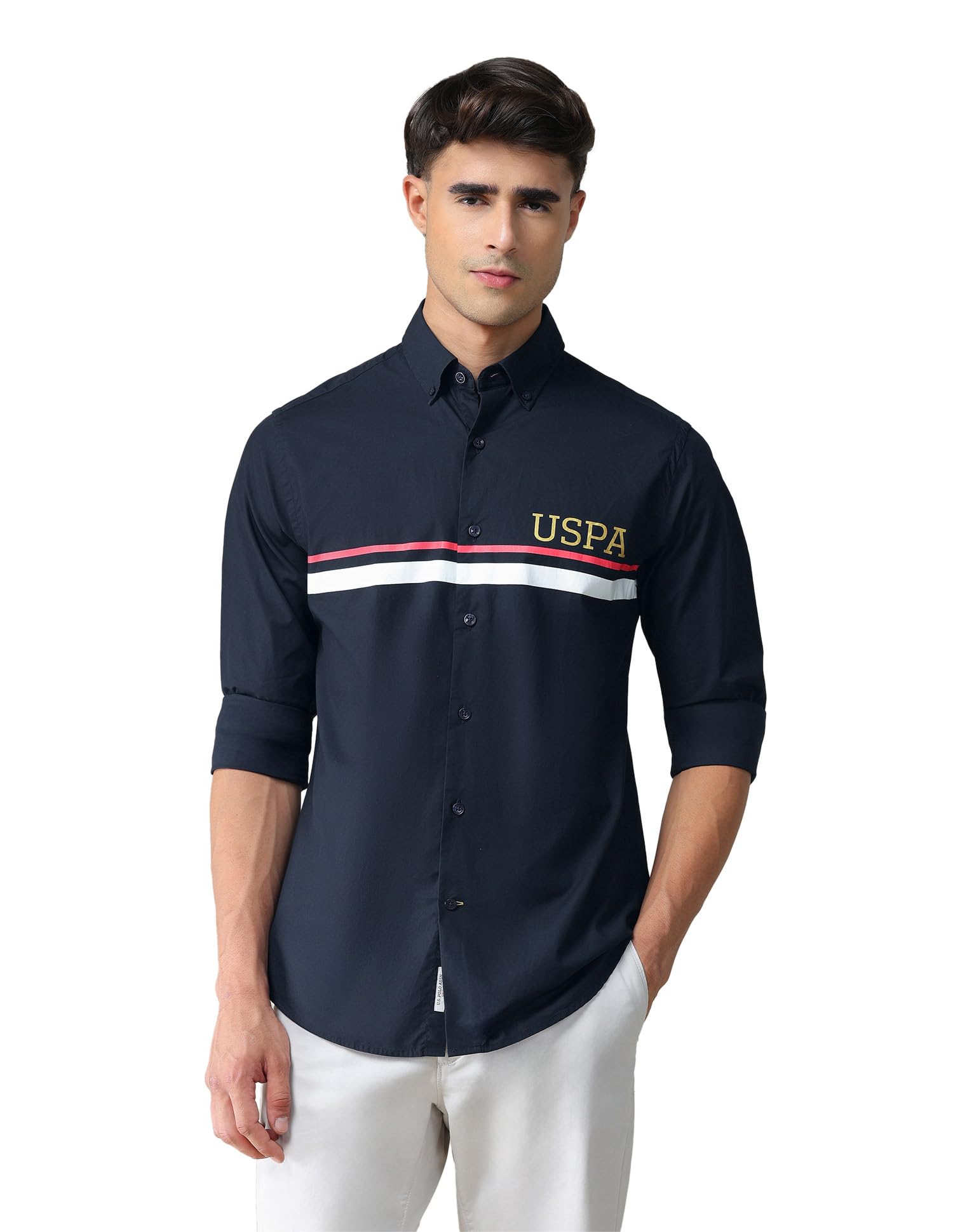 u.s. polo assn. Men's Cotton Slim Fit Shirt-picture-53