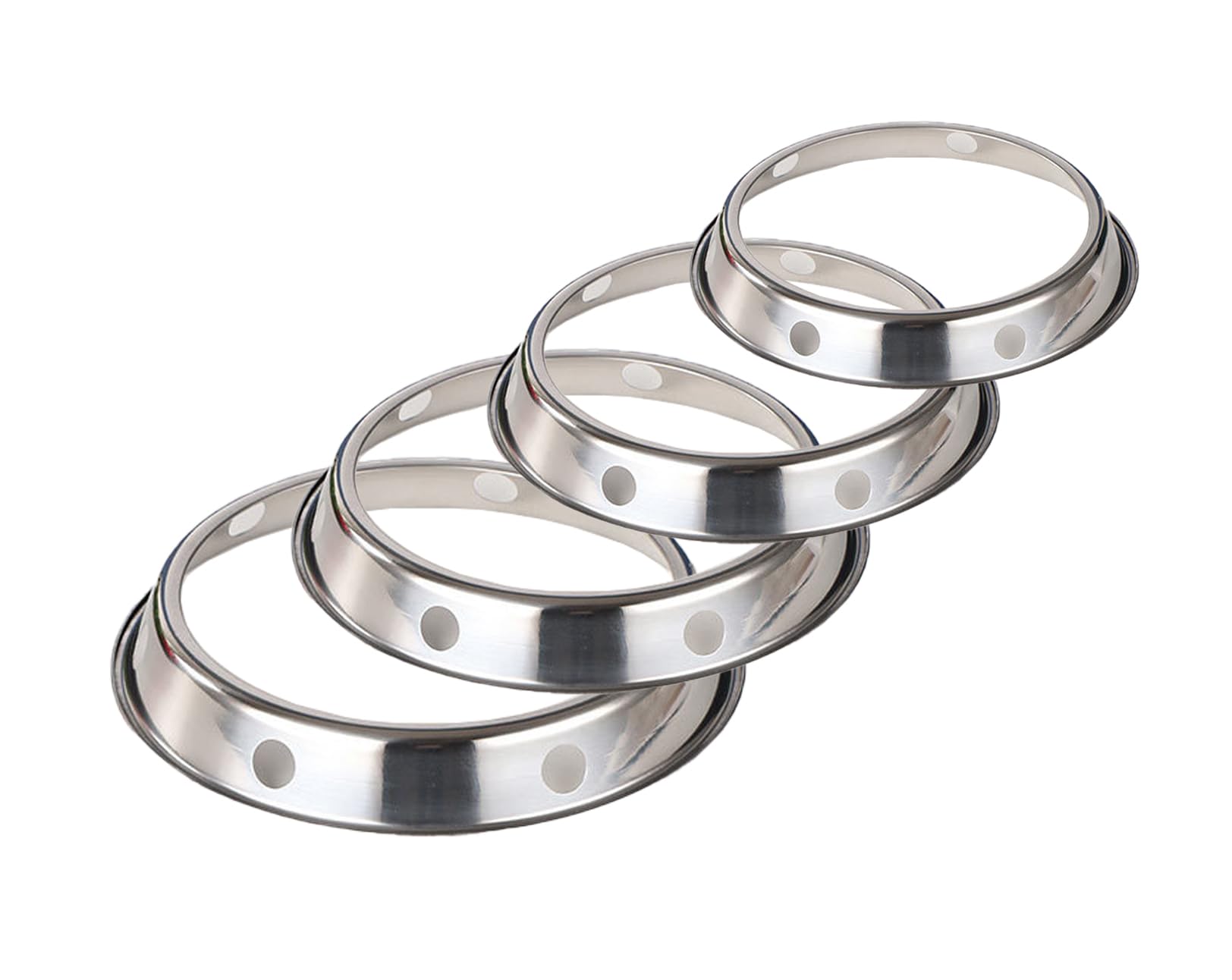 IEUYO Universal Wok Support Ring Wok Rack Wok Stand for Most Woks Kitchens and Restaurants Use 304 Stainless Steel Size Middle and Plus 2PCS