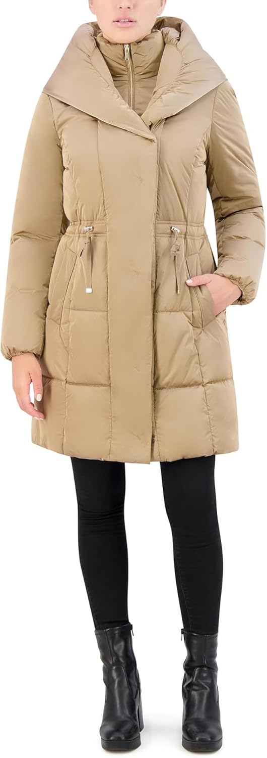 Cole Haan Women's Durable Shawled Cold Weather Coat
