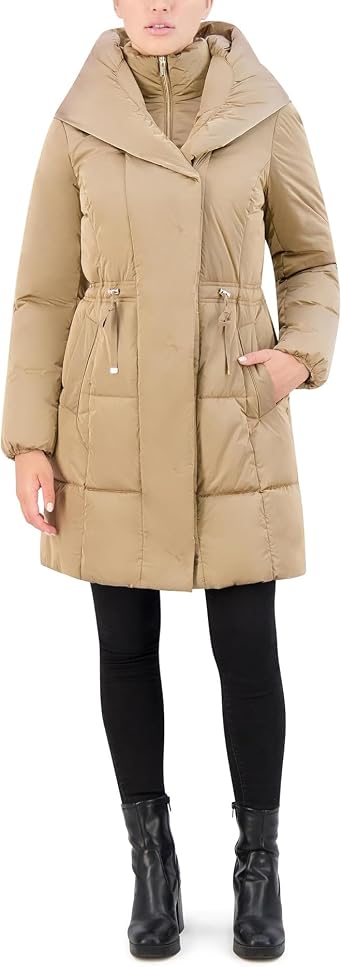 Cole Haan Womens Durable Shawled Cold Weather Coat