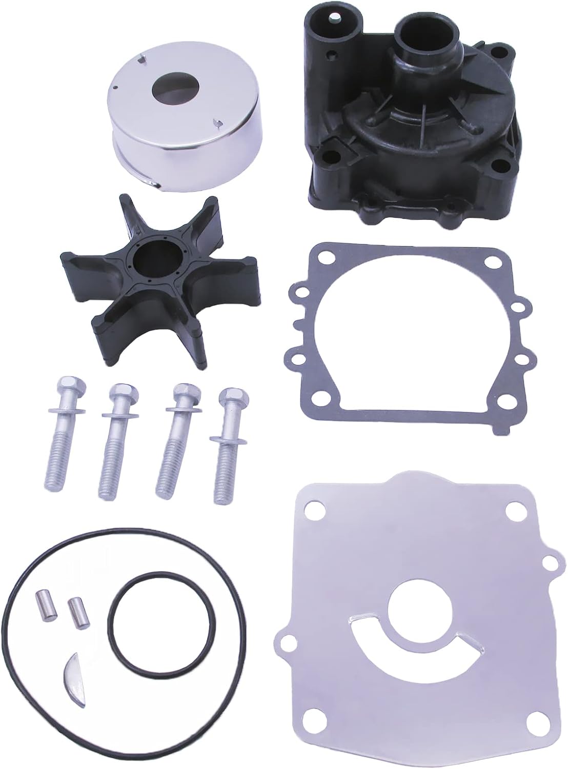 Boat Motor 6G5-W0078-01 6G5-W0078-A1-00 6G5-W0078-00 Water Pump Repair Kit with Housing for Yamaha 150HP 175HP 200HP 225HP V6 Outboard Engine, fit Sierra Marine 18-3311 18-3310