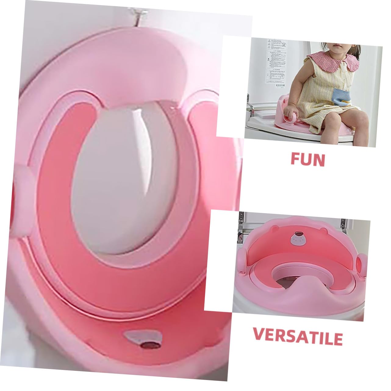 Potty Seat with TPE Cushion and Non-Slip Base Removable Ladder for Boys Stable Toilet Training Chair with Soft Backrest for Independent Use