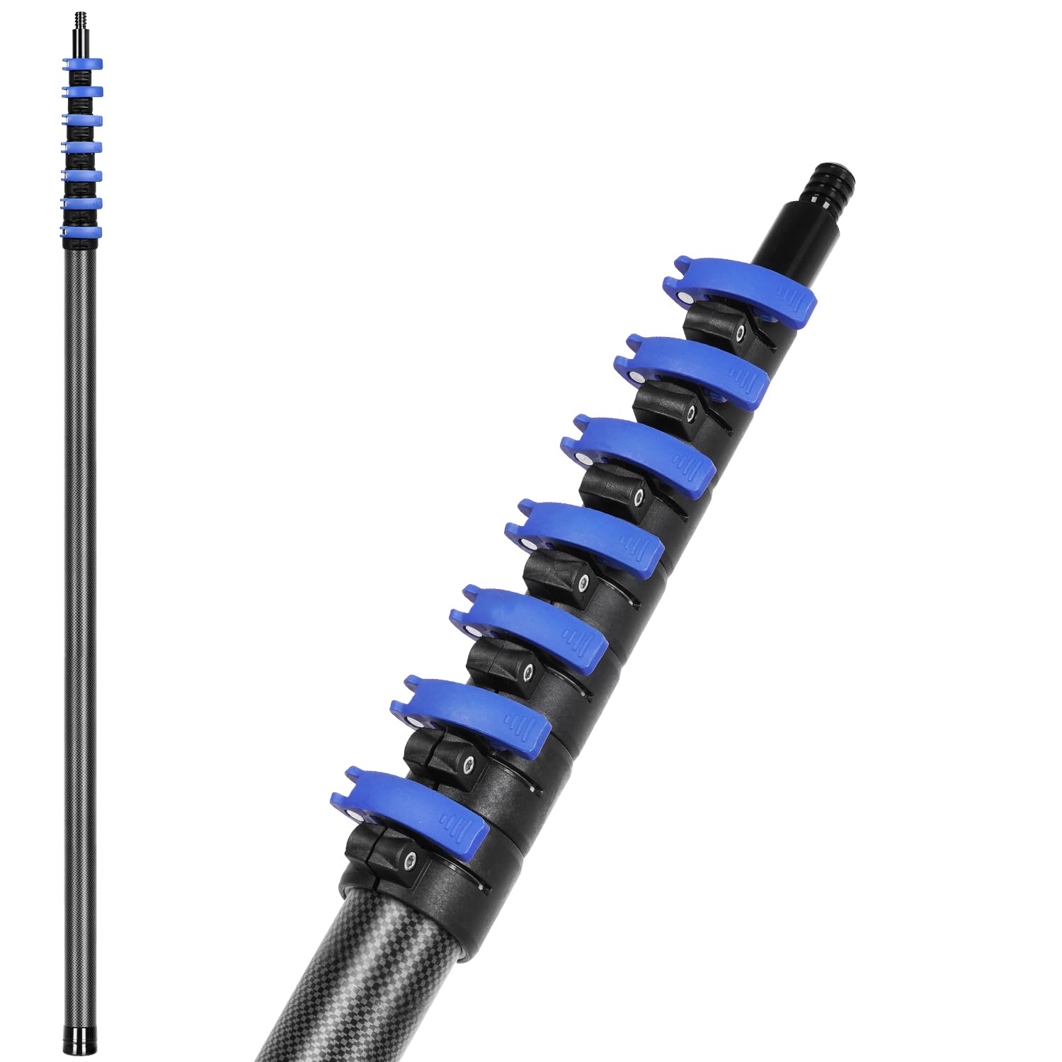 Perche Telescopique en Fibre de Carbone 9,15m, Manche Telescopique Ultra-léger et Stable, Facile à Manier, Barre Telescopique pour Peinture, Dépoussiérage et Nettoyage