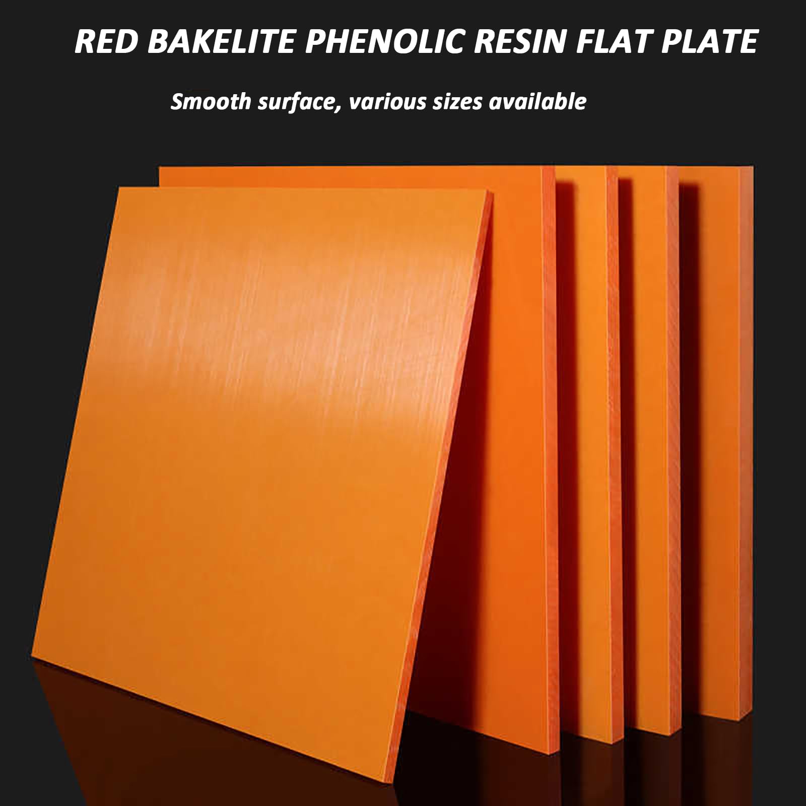 Placa plana de resina fenólica de baquelita roja de 12 mm de grosor, paquete de 5 piezas para proyectos de bricolaje y componentes electrónicos aislados, 150 mm x 150 mm