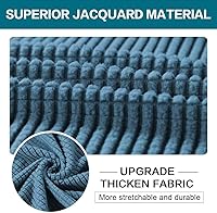 Vista 73 de Turquoize 2 fundas para silla, fundas para silla de sala de estar, sofá, funda de sofá con fundas de cojín individuales, fundas de muebles para Azul
