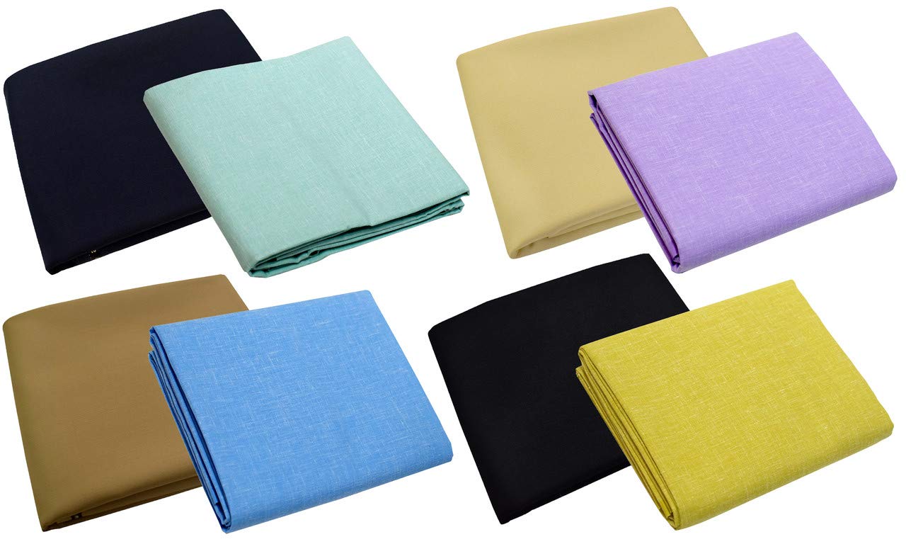 Men's Poly Cotton Unstitched Shirt & Trouser Fabric Combo Set (Multi Color; Free Size)-image-39