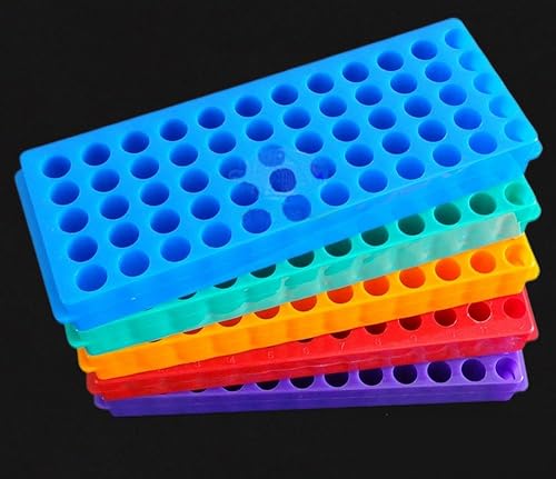 Miniatura 6 de Soporte de tubo para centrífuga PCR de doble panel de 5 piezas soporte para tubo de centrífuga de microcentrífuga 60 pocillos