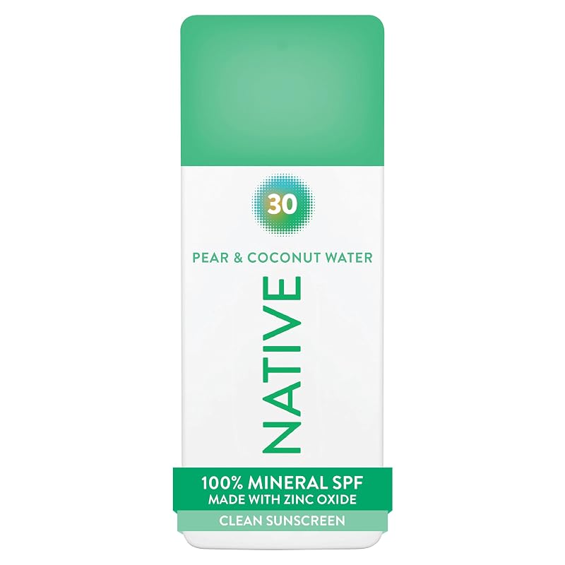 Native Protetor solar mineral corporal em spray FPS 30, fragrância de pera e água de coco, com óxido de zinco, 198 g