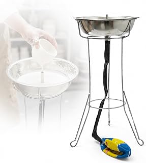 Foot Operated Recirculation Glazing Tool with Stainless Steel Rack, Pottery Glazing Rack Kit, Easy Cleanup, Stable and Even Glazing, for Cups Bowls and Small Ceramic Pieces