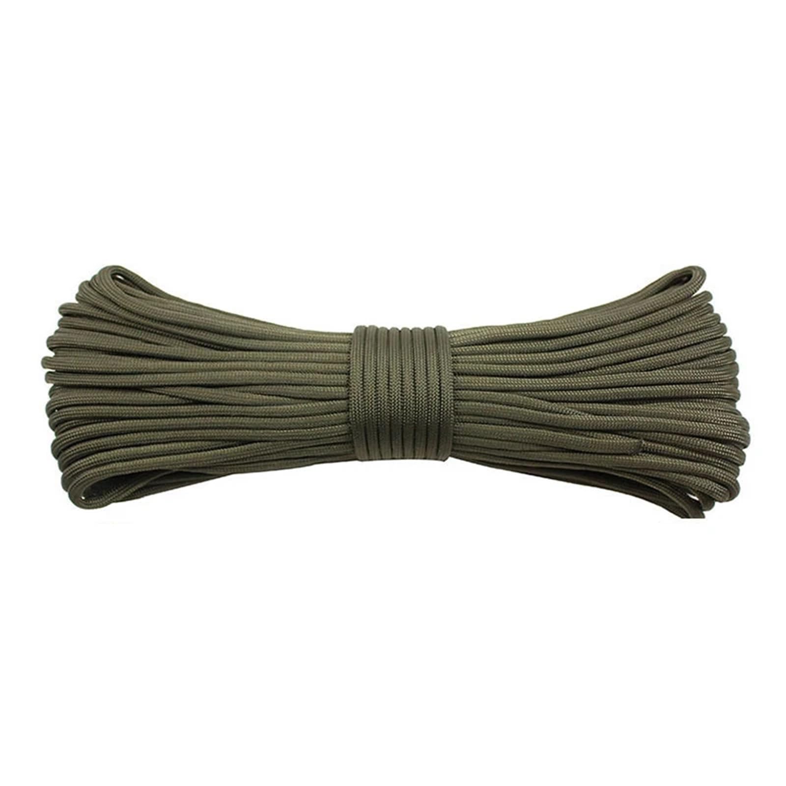 Paracord 31m 100 ft 10 Core 550 Paracord 4mm Survival DIY Bracelet Outdoor Fishing Tent Climbing Rope for Camping Accessories(Green)