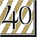 Black and Gold 2 Ply Lunch Napkins 70 Pack of 16