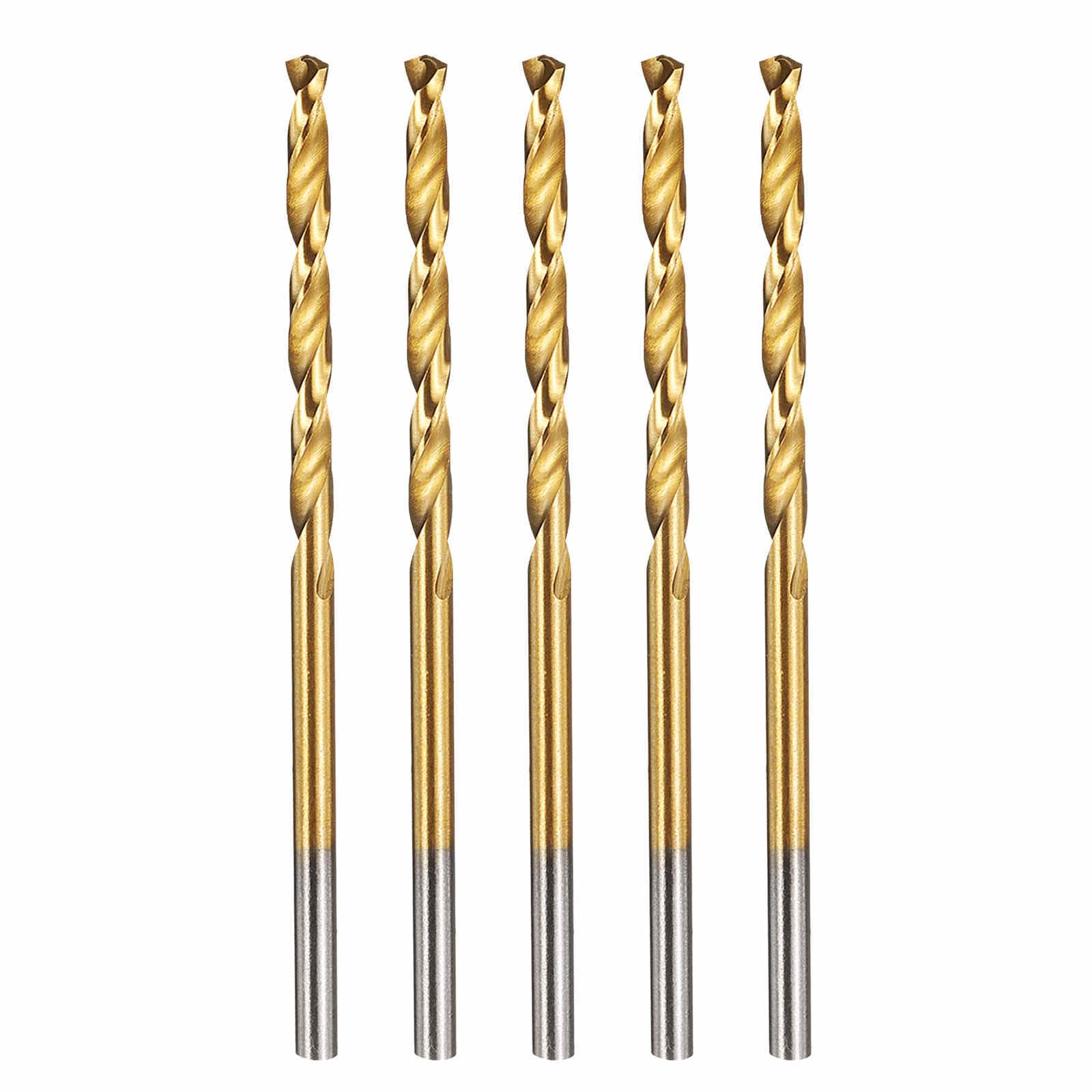Kozelo 5pcs Drill Bit - [1.8mm Diameter] M42 8% Cobalt HSS Cutting Tool for Machining Hard Metal Stainless Steel Woodworking Handicraft Use, 135° Cutting Angle TiN