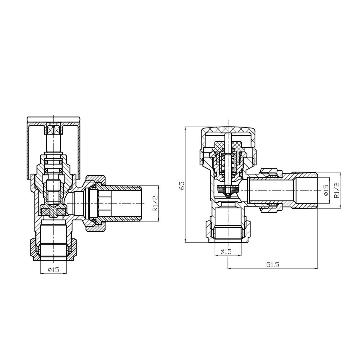Valvola termostatica ad Angolo TRV per termosifoni di Design Antracite Rubinetti per Riscaldamento centralizzato con valvola ad Angolo Manuale in Omaggio