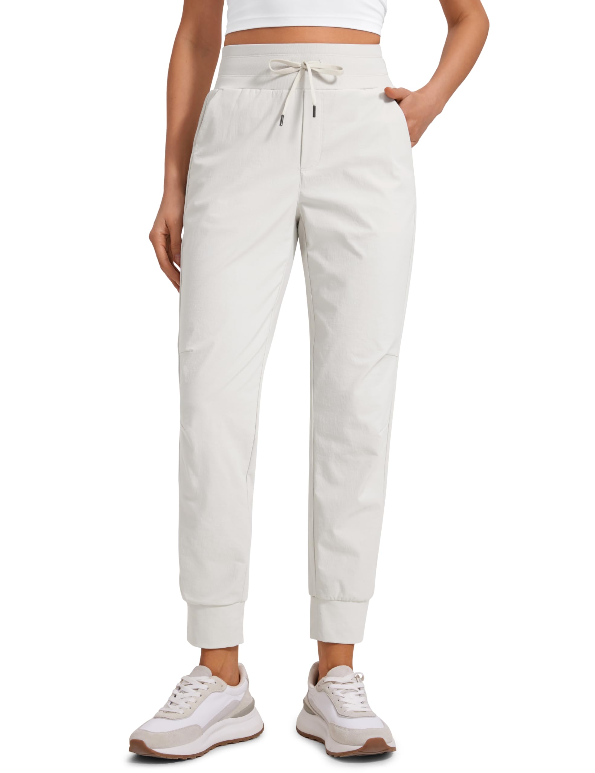 CRZ YOGA Mujer Pantalones de Chándal Cintura Elástica Cordón Jogger Pants Pantalones Casuales Correr con Bolsillos