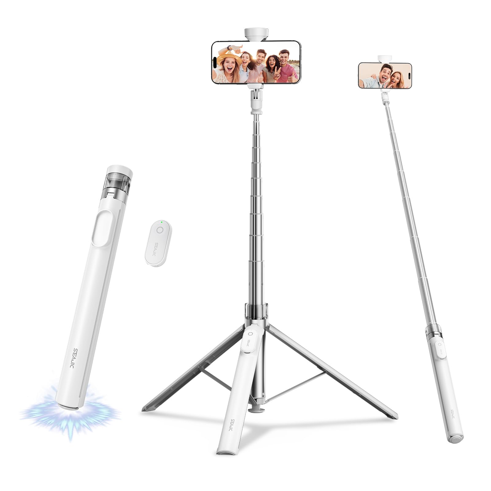 Trípode automático para teléfono de 66 pulgadas con control remoto, trípode para teléfono celular para grabación de video de iPhone y transmisión en vivo, trípode ajustable para creadores de