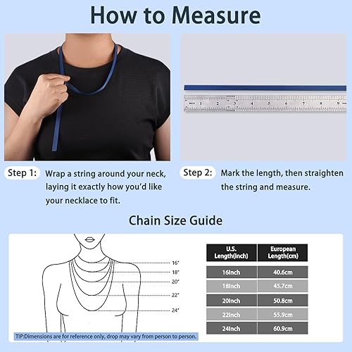 Miniatura 3 de Jewlpire - Collar de Cadena de Plata de Ley 925 Chapada en Oro de 18K para Mujeres y Niñas, Cadena de Eslabones de 0.031 Pulgadas con Cierre de