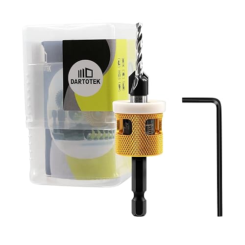 Miniatura 25 de Juego de brocas avellanadoras HSS M2 de profundidad ajustable para tornillo de madera de EE. UU., 1/8 pulgadas, 9/64 pulgadas, 5/32 pulgadas, 11/64