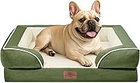 Vista 269 de Comfort Expression - Cama ortopédica para perros extragrandes, 42 x 30 pulgadas, cama impermeable y de apoyo de espuma con cojines removibles, sofá