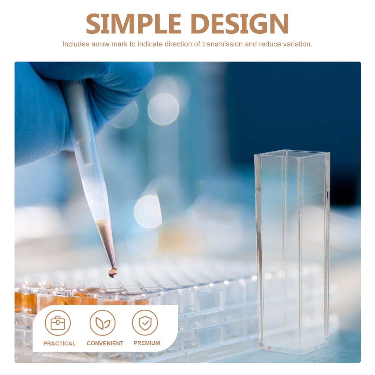 Mikikit 10PCS Standard Cuvette Disposable 4.5 ml Plastic Cuvettes Reliable Accurate Professional Transparent for Laboratory Spectrophotometers