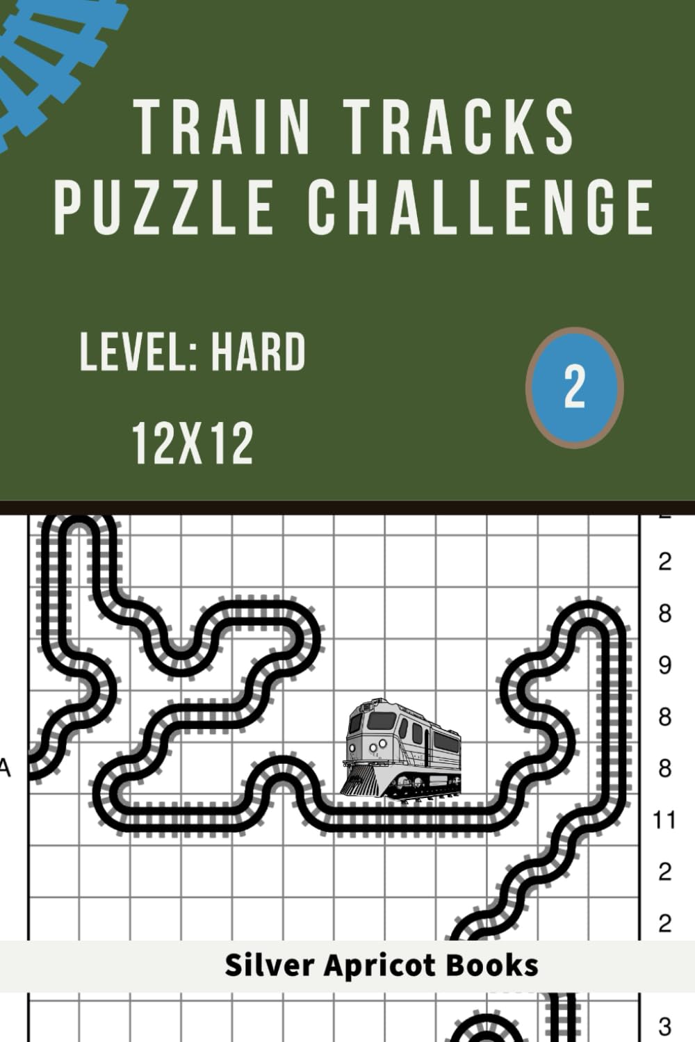 Train Tracks Puzzle Challenge Volume 2, Level Hard (Grid: 12x12)