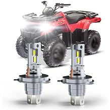 H4 Light Bulbs Compatible with Arctic Cat Alterra 500 2017-2018 ATV Driving Light for Off Road, High Low Beam Halogen Replacement, 6000K 50W, Waterproof, Pack of 2