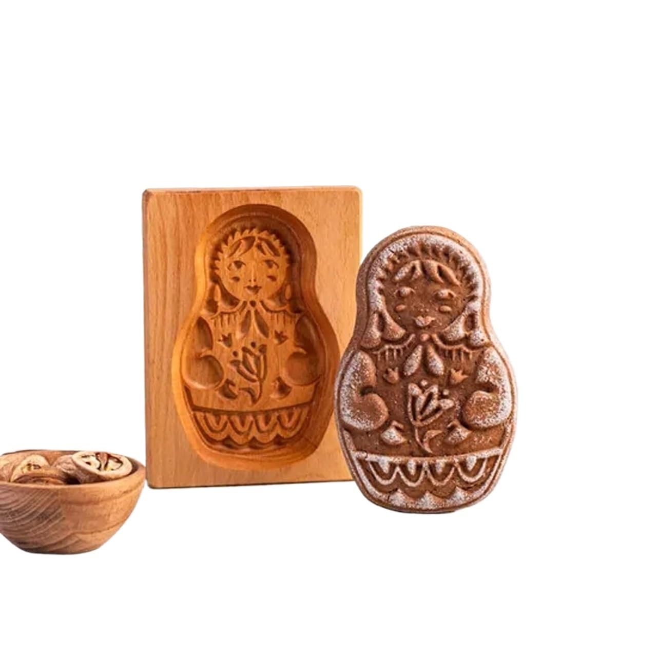 Molde de madera de la galleta, Molde de grabado en relieve for cortador de galletas, cortador de galletas de madera, prensas for galletas, sellos DIY for Halloween, Acción de Gracias y Navidad