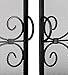 Plow & Hearth Metal Fireplace Screen Crest Black | 38