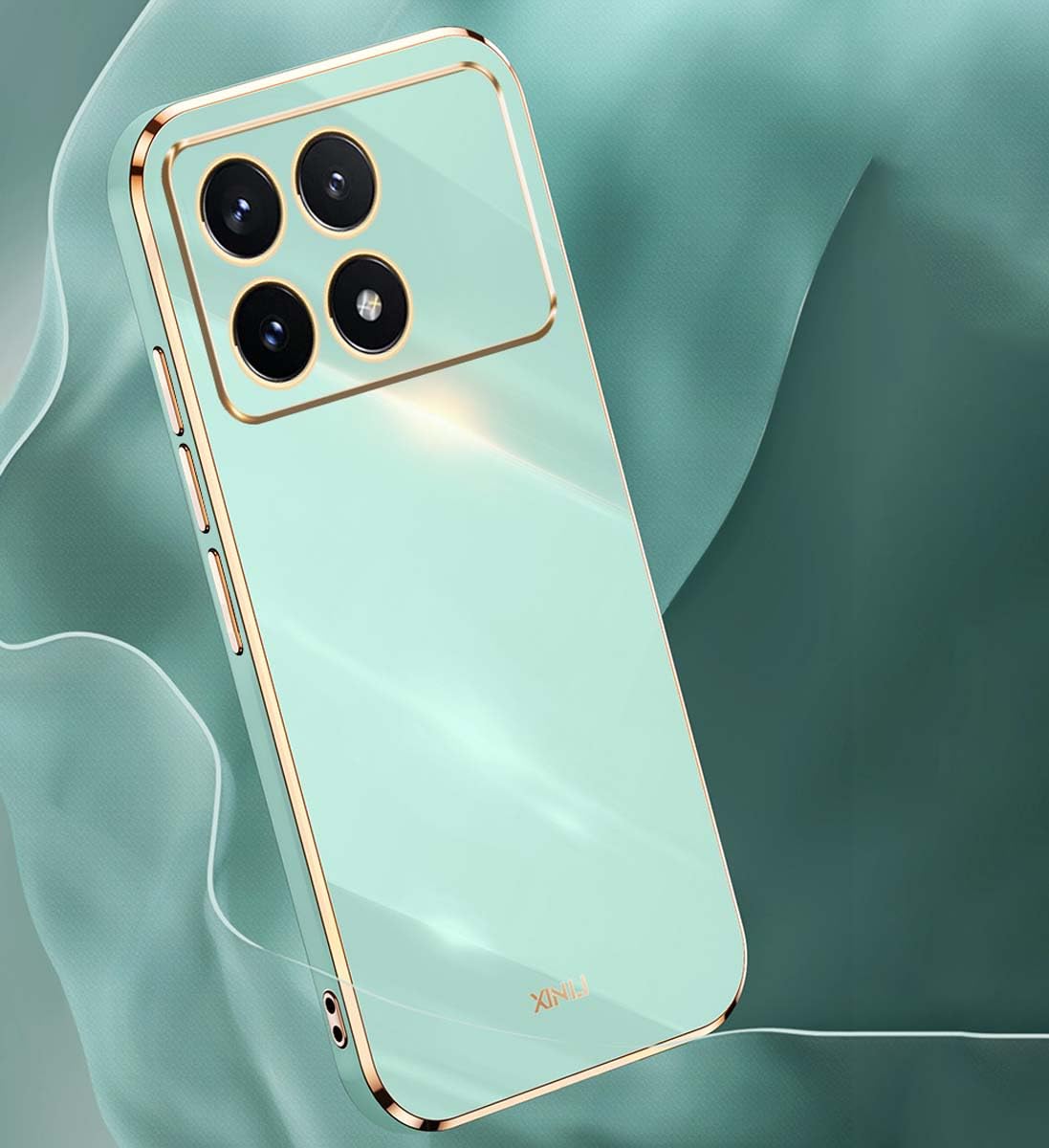 EASSGU Custodia per Redmi Note 12 Pro 5G (6.67 Inches), Cover Silicone TPU Colore Sfumato Trasparente, Custodia per Telefono Antiurto e Antigraffio - Oro Rosa