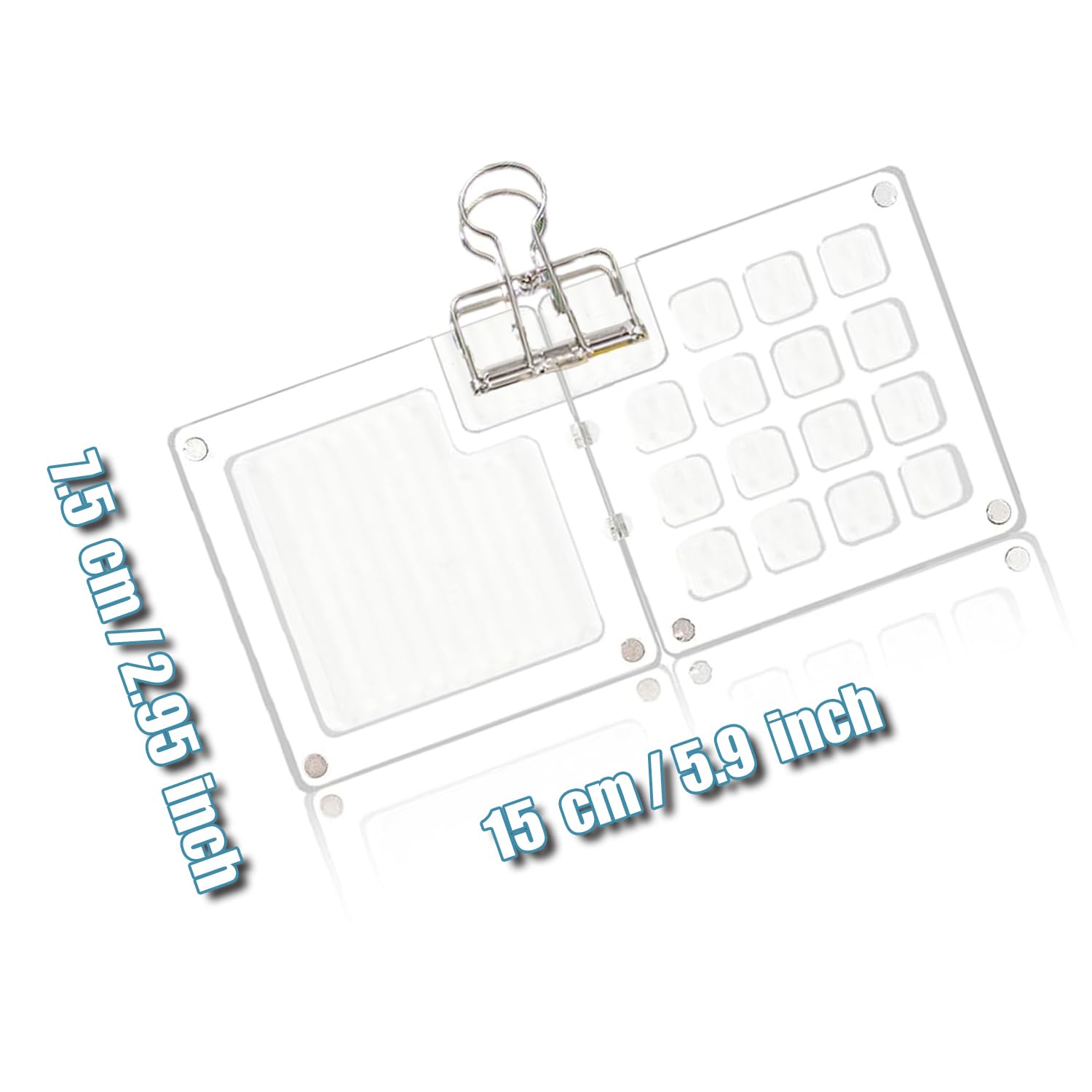 Mini-Reise-Aquarell-Set, Taschenkünstler, Aquarell-Reiseset, Gitterpalette, Skizzenbuch mit Binder-Clips, Kunstmalerei-Set für Maler, Künstler, Studenten