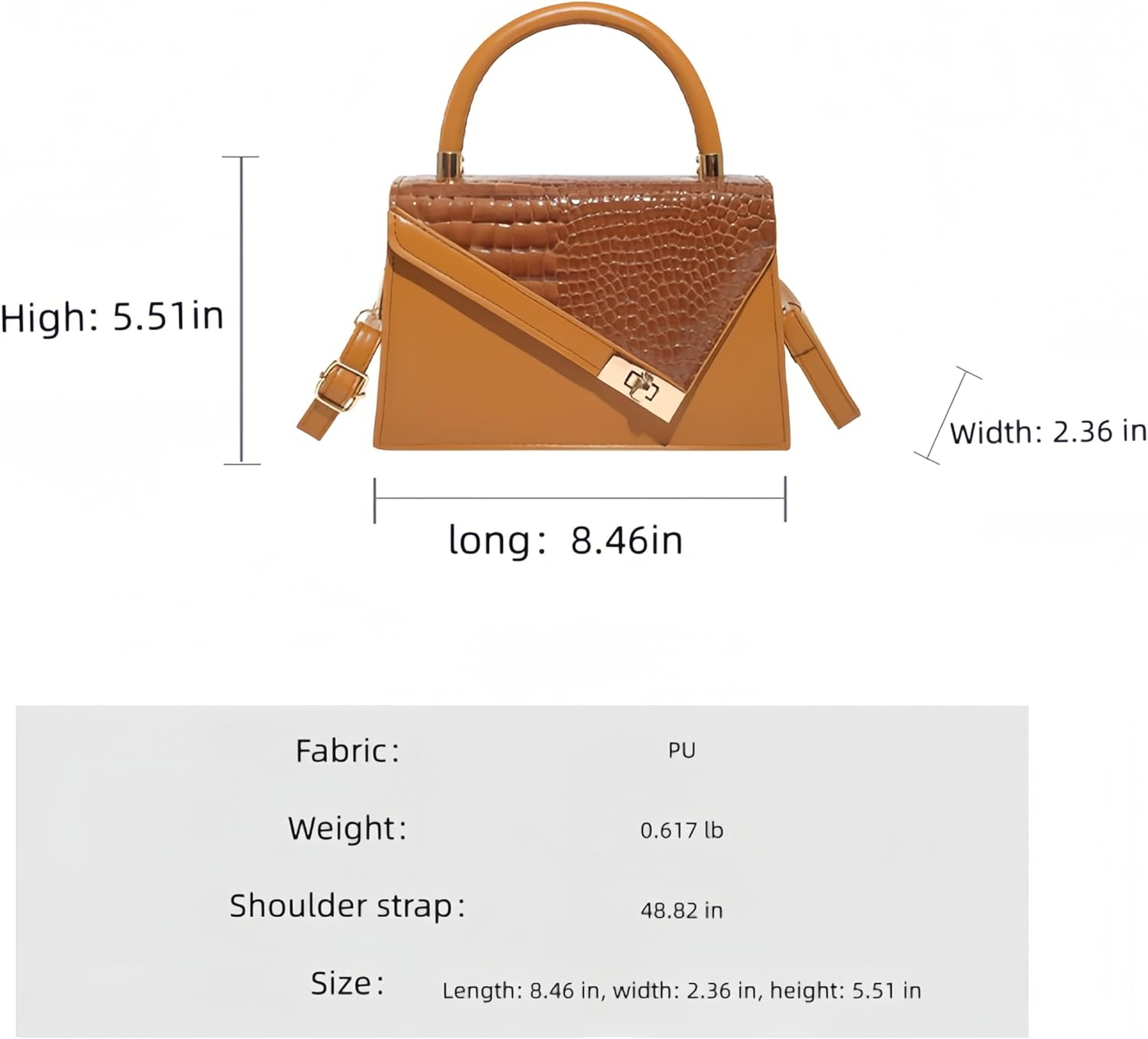 Women Small Crossbody Bags Shoulder Bag Classic Satchel, Women's Flap Shoulder Bag, Leather Satchel Bags for Women - Image 4