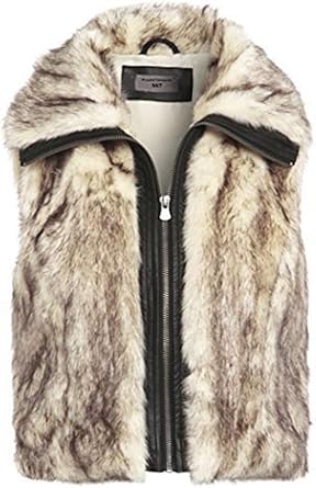 faux fur gilet size 14