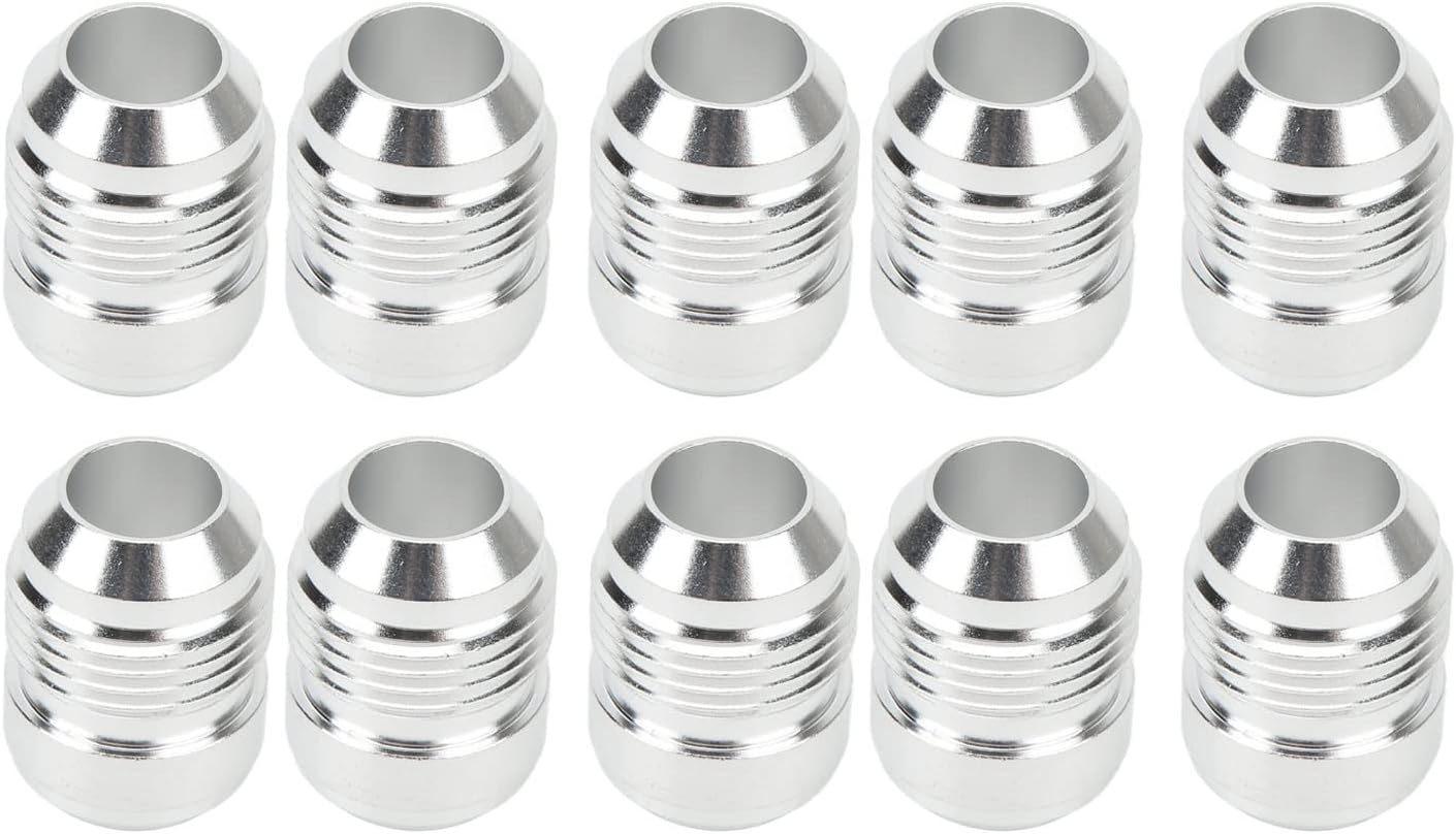 Compatibility with 10 Pcs 10AN Weld On Bung Male Hose End Nipple, Car Auto on Fitting, Weldable Fuel Oils, with 3/4 Inch Diameter Thread, for Automative