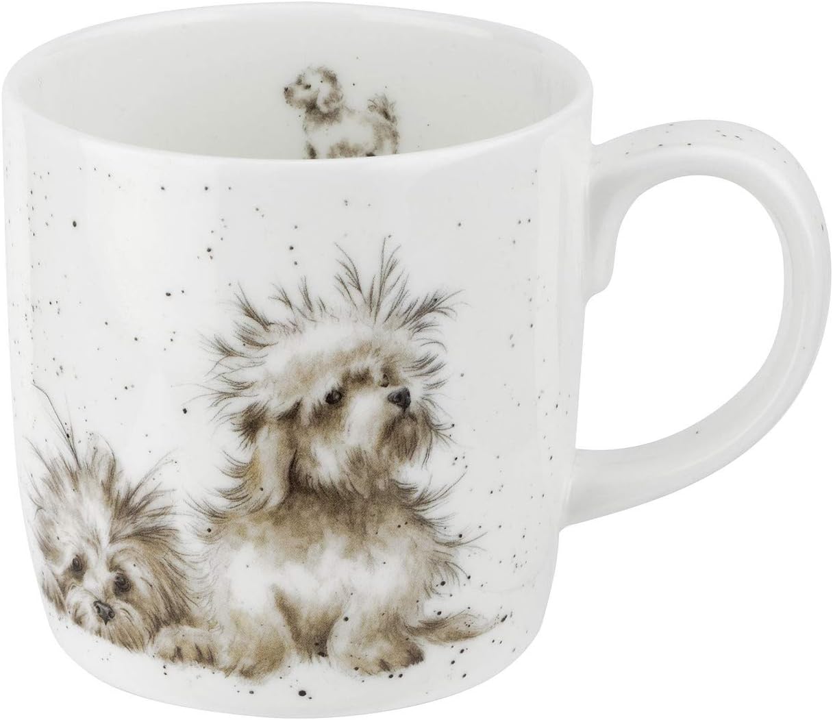 Royal Worcester Wrendale Designs Best Friends Mug | 14 Ounce Large Coffee Mug with Dog Design | Made from Fine Bone China | Microwave and Dishwasher Safe