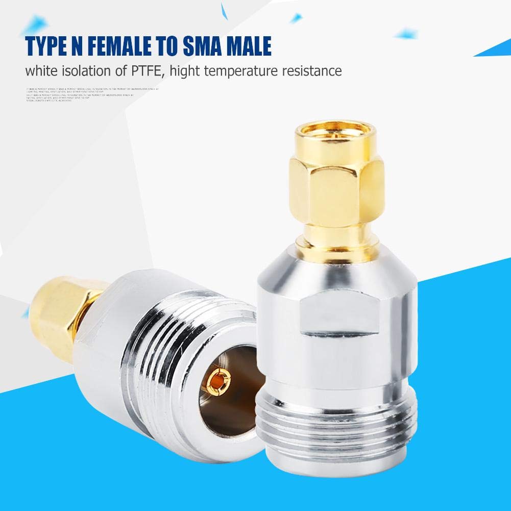 N male plug to SMA female jack straight RF connector adapter bydpete
