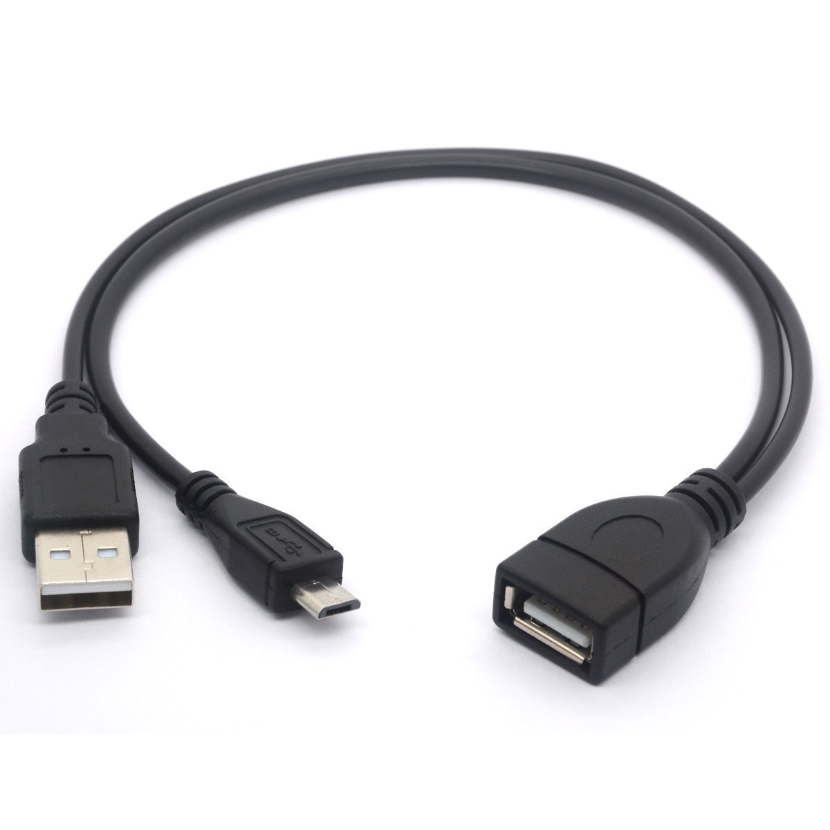 Cable Micro USB OTG 2 En 1 – Adaptador Macho A 2 Puertos Hembra Para Ratón, Teclado Y Disco Flash, Compatible Con Portátiles Y MacBook