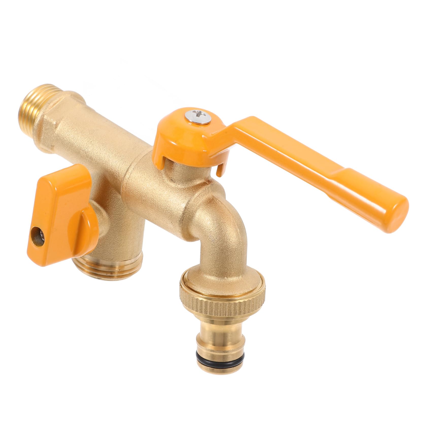 Robinet extérieur laiton à haut débit avec double vanne pour une installation durable